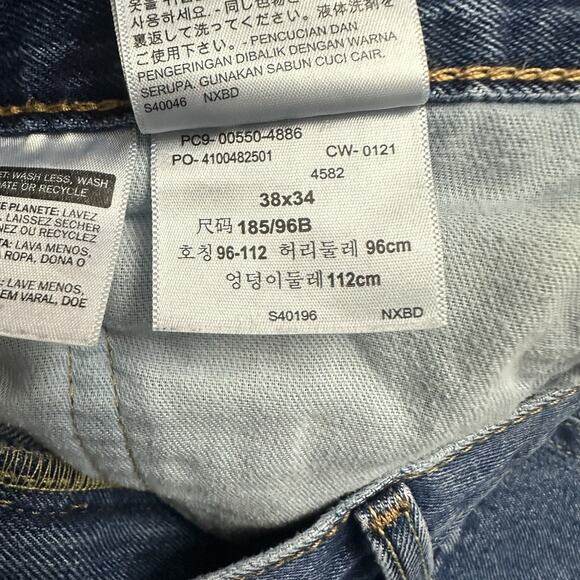 Levi's 550 Jeans Mens 38x34 Blue Straight Denim Rugged Workwear Biker Pants‎ - Picture 4 of 14